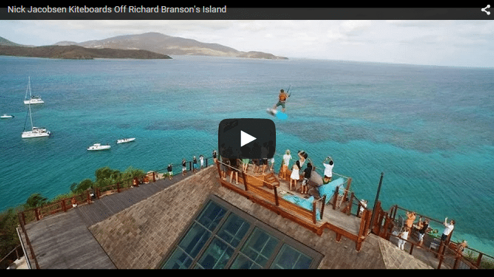 [:en]Nick Jacobsen Kiteboards Off Richard Branson's Island[:]